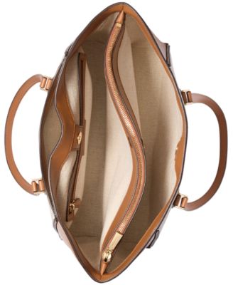 Taryn Large Signature Logo and Leather Tote