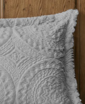 Arya Embroidered Medallion Faux Fur 3-Pc. Comforter Set, King/California King