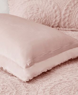 Arya Embroidered Medallion Faux Fur 3-Pc. Comforter Set, King/California King