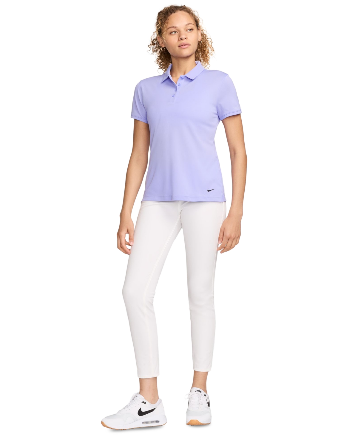 Nike Women's Dri-fit Victory Short-Sleeve Golf Polo Shirt -black