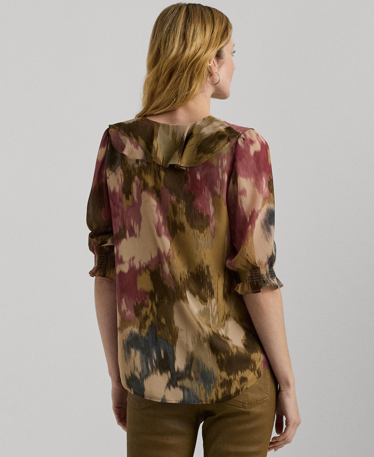 Lauren Ralph Lauren Women's Ruffled Floral Top