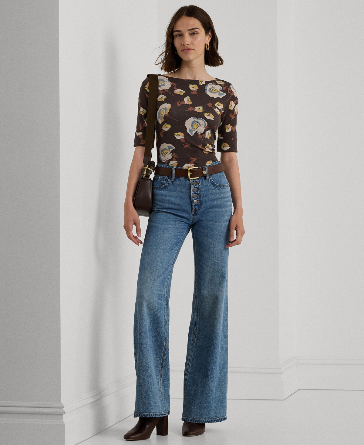 Lauren Ralph Lauren Women's Floral Boat-Neck Tee