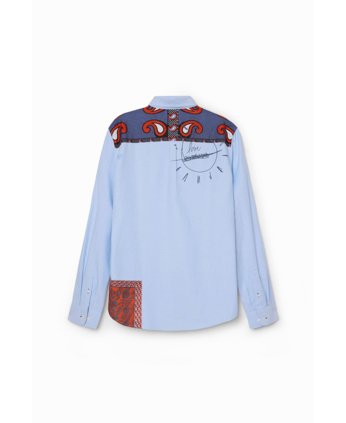 Desigual Men's Patchwork Oxford shirt
