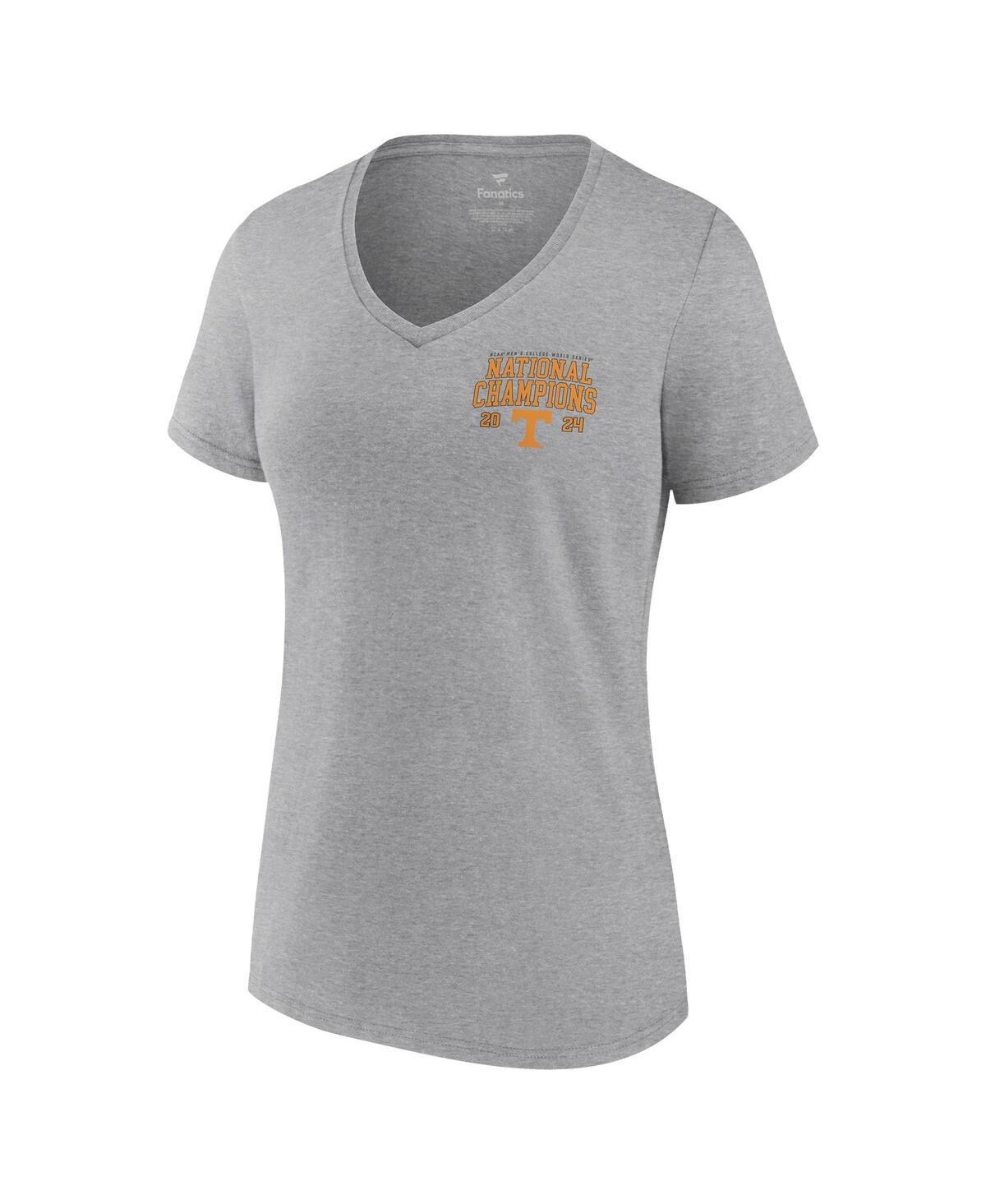 Fanatics Women's Heather Gray Tennessee Volunteers 2024 Ncaa Men's Baseball College World Series Champions Sc In Heather Gray