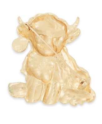 Santa Hat Highland Cow Pin, Created for Macy's