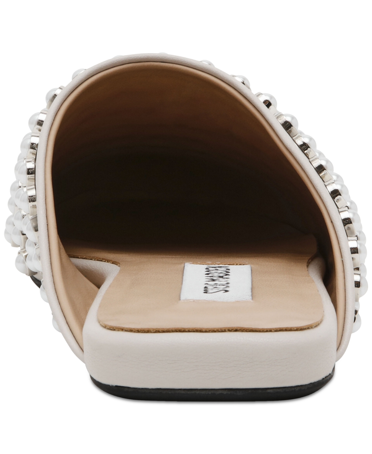 Steve Madden Women's Glimmer Embellished Slide Mule Clogs -Pearl