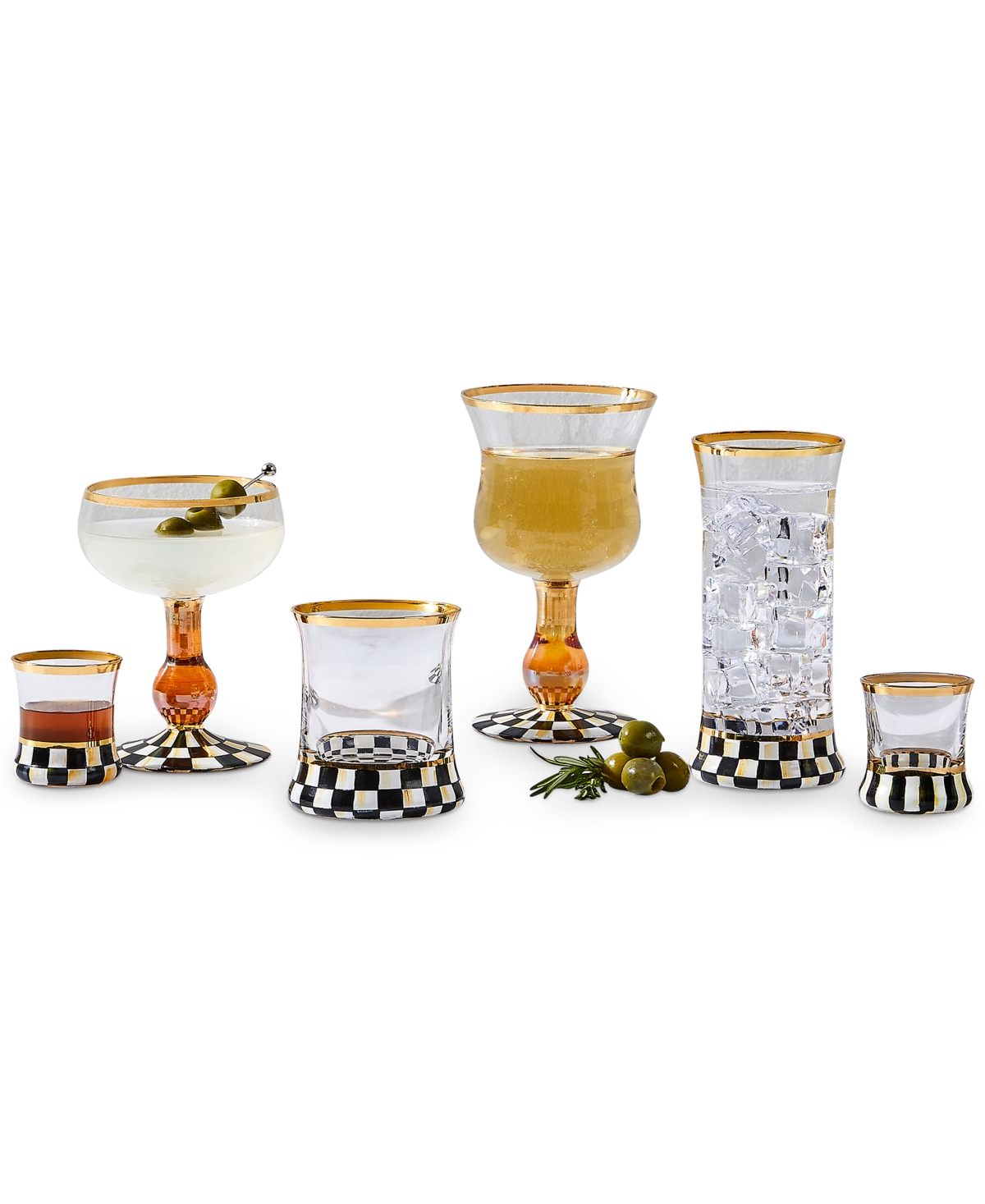 Mackenzie-childs Courtly Check Coupe Glass In No Color