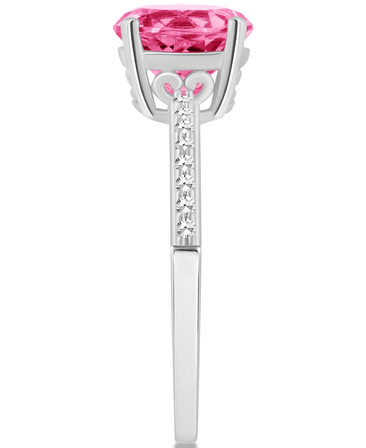 Mystic Topaz (2-3/8 ct. t.w.) & Diamond (1/10 ct. t.w.) Solitaire Ring in Sterling Silver (Also  - Pink Topaz