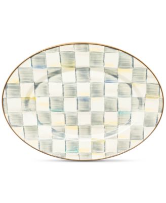 MacKenzie-Childs - Sterling Check Small Oval Platter