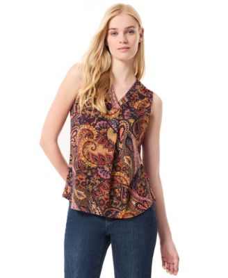 Jones New York - Petite Paisley-Print Sleeveless Top