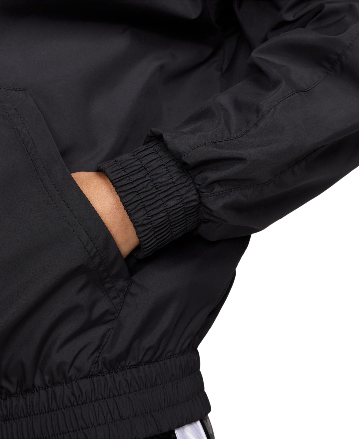 Женская куртка Nike Sportswear Classic Zip-Front Hooded, цвет: Чёрный / Белый — фото 11