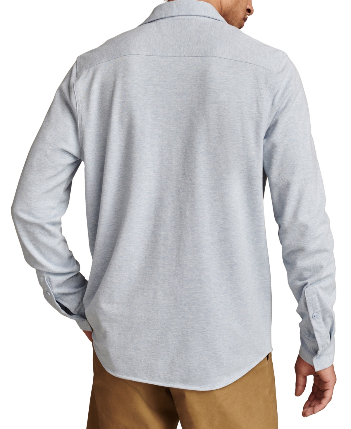 Lucky Brand Men's Knit Long Sleeve Button-Front Oxford Shirt