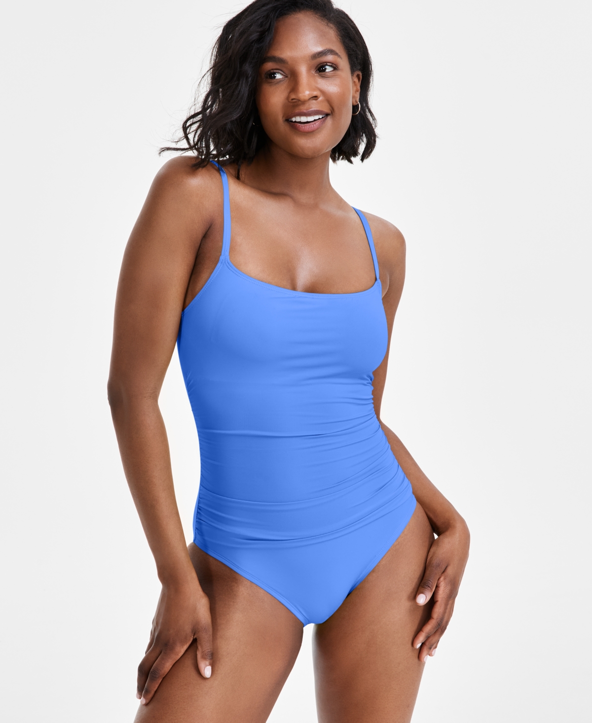 La Blanca Island Goddess One-piece Swimsuit In Chambray