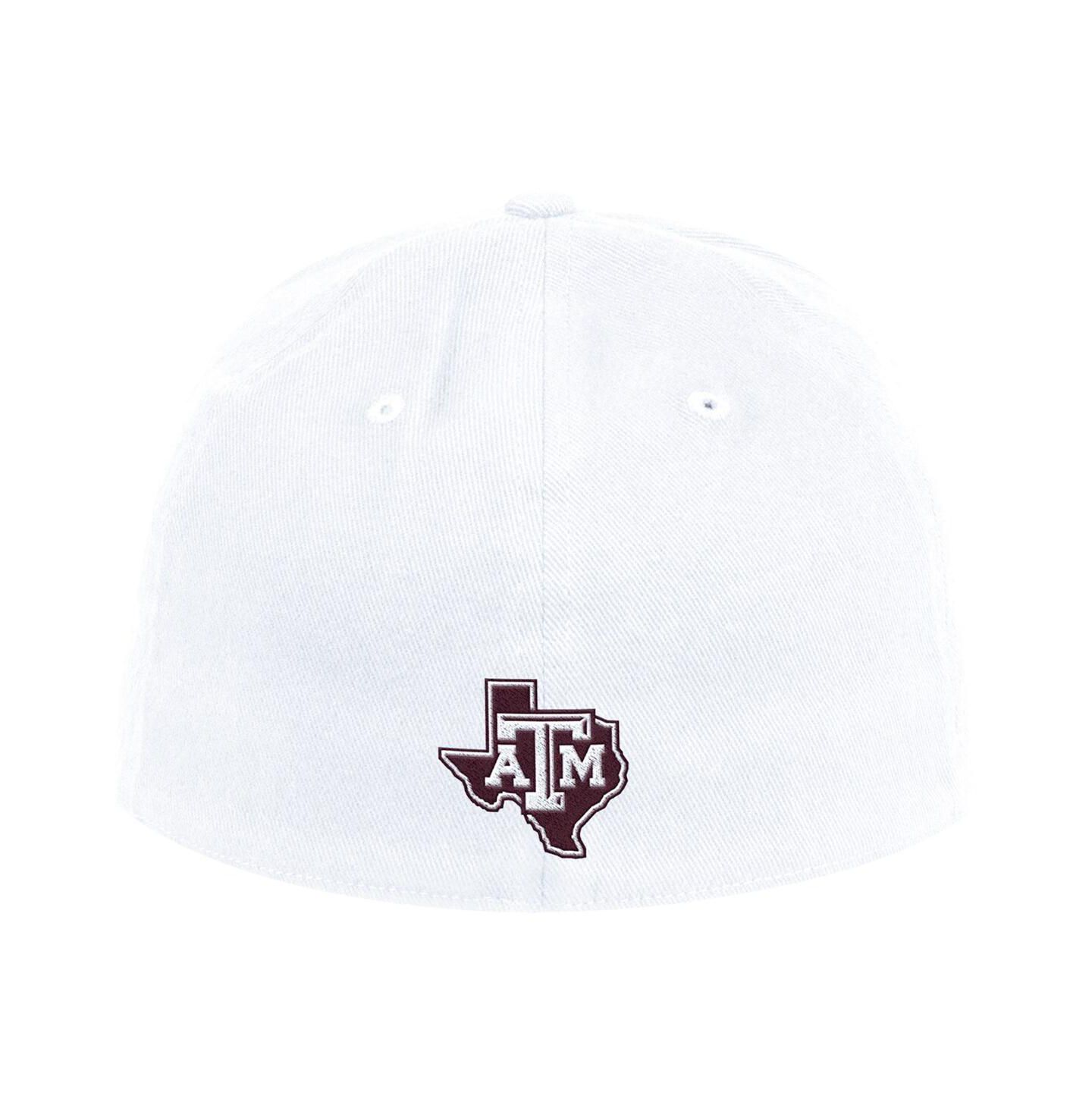 Мужская кепка adidas White Texas A&M Aggies Chant Flex Hat — фото 2