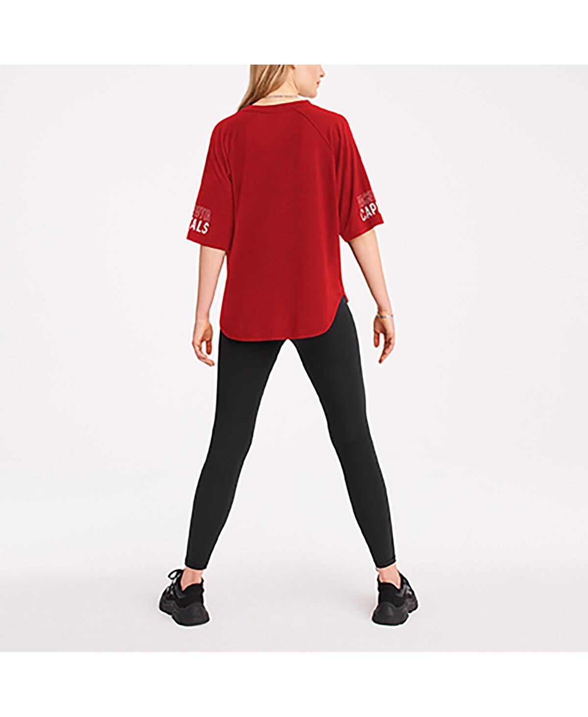Dkny Sport Women'sWashington Capitals Diana Tri-Blend Oversized T-Shirt - Red