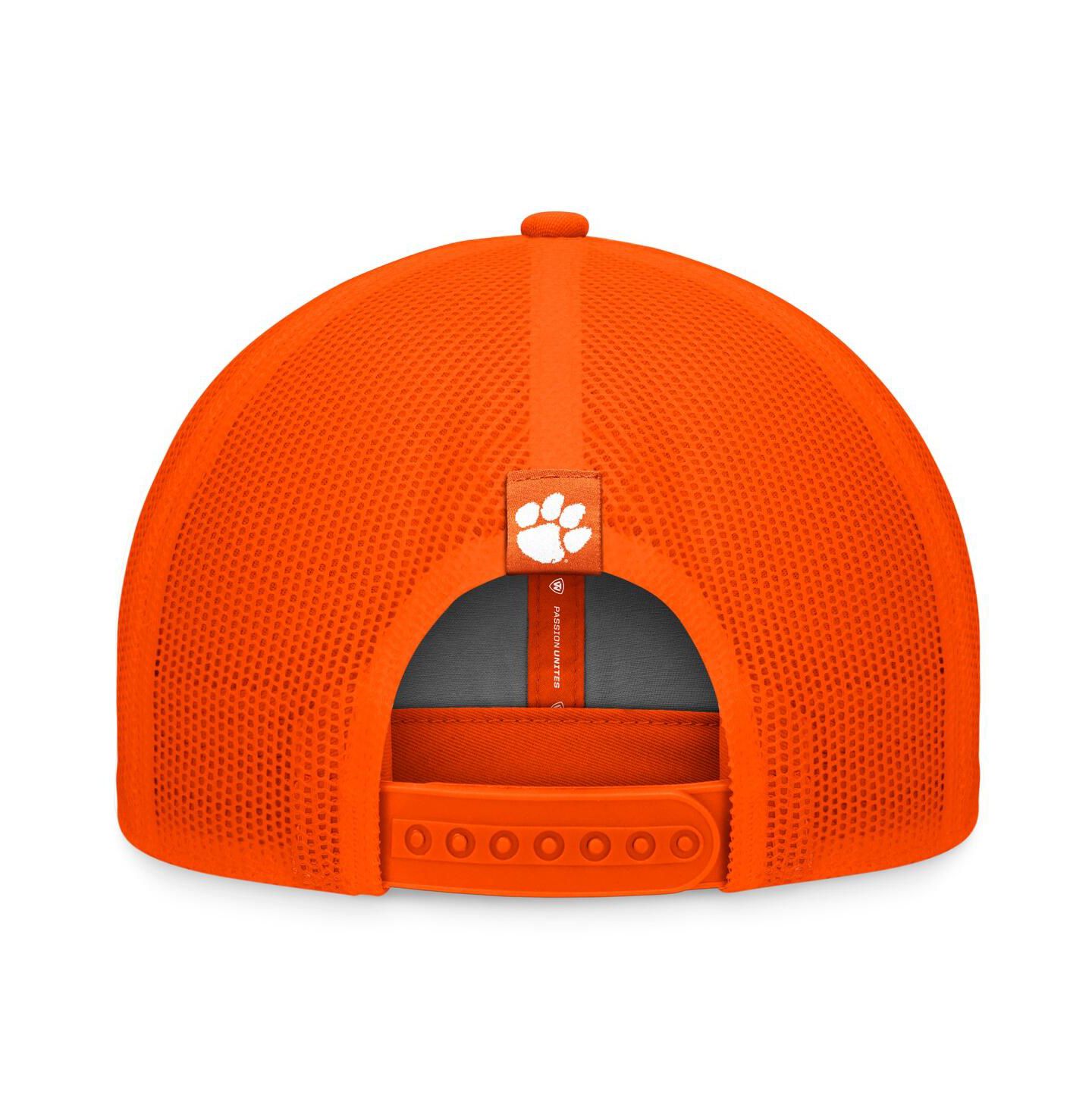 Мужская кепка Top of the World Orange Clemson Tigers Carson Trucker Adjustable Hat — фото 2