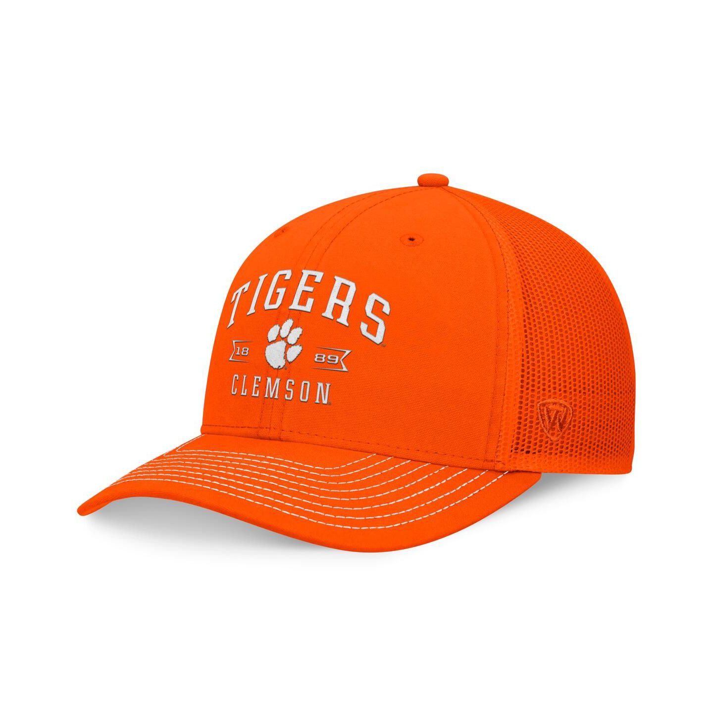 Мужская кепка Top of the World Orange Clemson Tigers Carson Trucker Adjustable Hat — фото 1