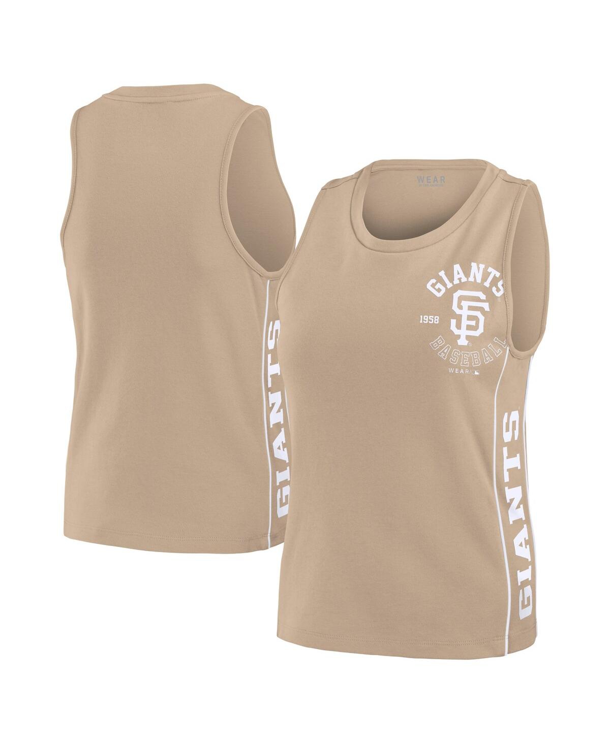 Women's Tan San Francisco Giants Tonal Tank Top - Tan, White