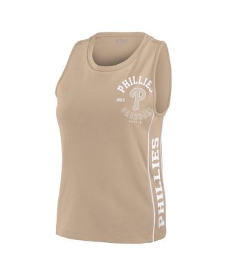 Women's Tan Philadelphia Phillies Tonal Tank Top