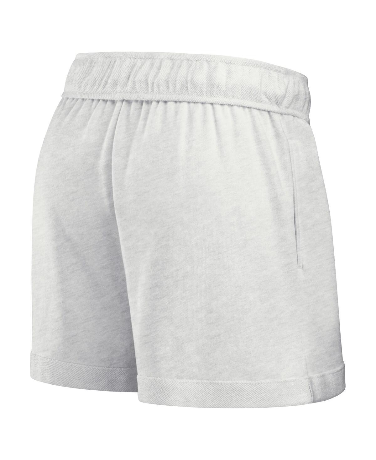 Fanatics Women's Oatmeal Texas Longhorns Win Badge Shorts In Oatmeal,white