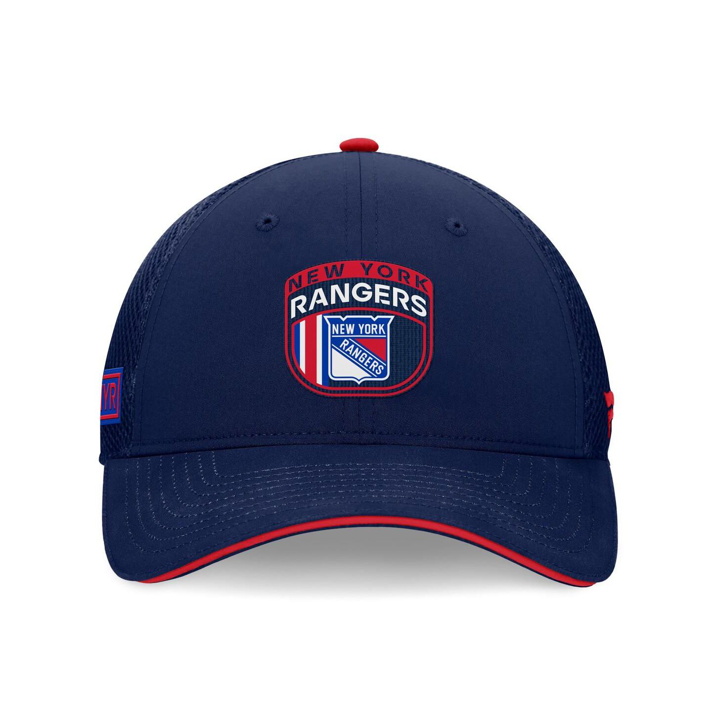 Мужская кепка Fanatics Navy New York Rangers 2024 NHL Draft on Stage Trucker Adjustable Hat — фото 3