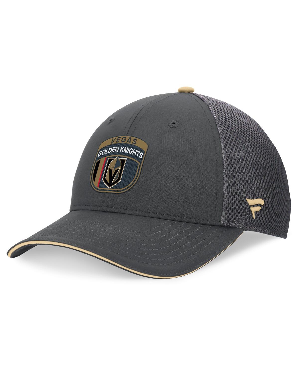 Fanatics Men'sVegas Golden Knights 2024 Nhl Draft on Stage Trucker Adjustable Hat - Charcoal, Gold