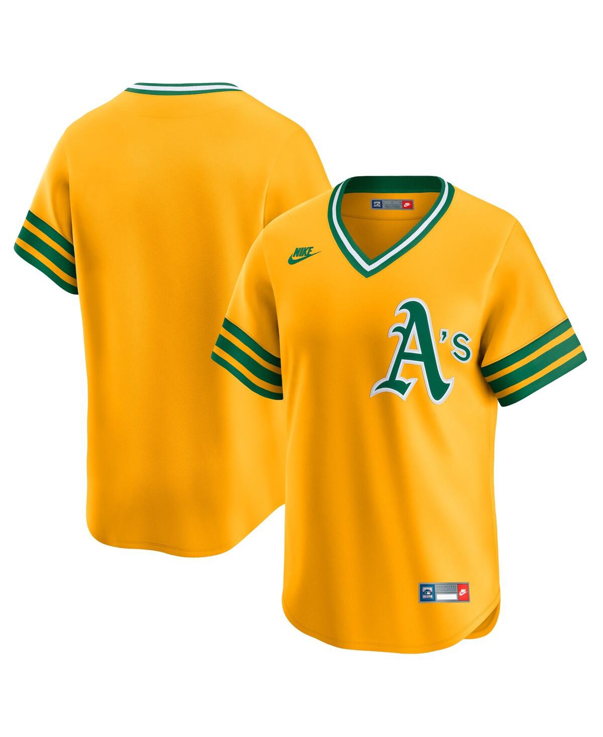 Men's Gold Oakland Athletics Cooperstown Collection Limited Jersey - Gold