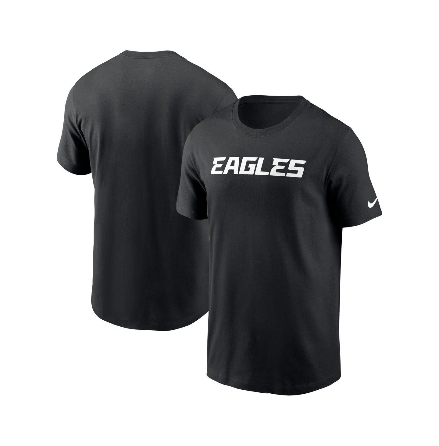 Мужская футболка Nike Black Philadelphia Eagles Primetime Wordmark Essential — фото 1