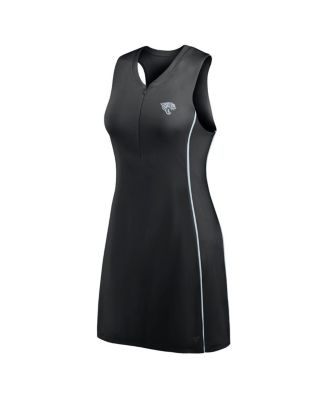 Women's Black Jacksonville Jaguars Studio Boost Athletic Half-Zip Dress