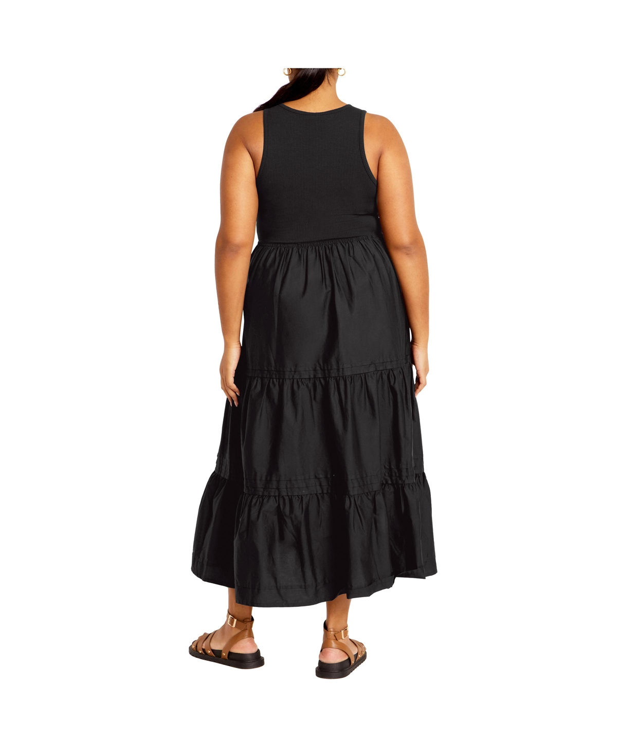 City Chic Women's Chelsea Mixed Media Dress