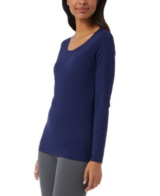 Women's Long-Sleeve Scoop-Neck Top 