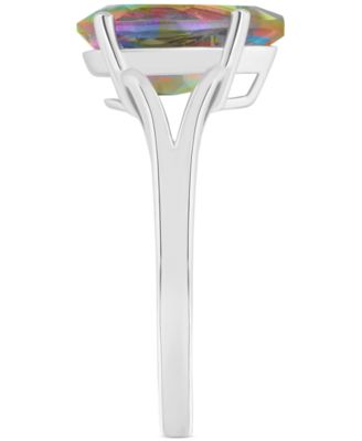 Mystic Topaz Pear Split Shank Solitaire Ring (3-5/8 ct. t.w.) in Sterling Silver (Also in Pink Topaz)