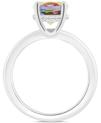 Mystic Topaz Oval Solitaire Ring (3-5/8 ct. t.w.) in Sterling Silver (Also in Pink Topaz)
