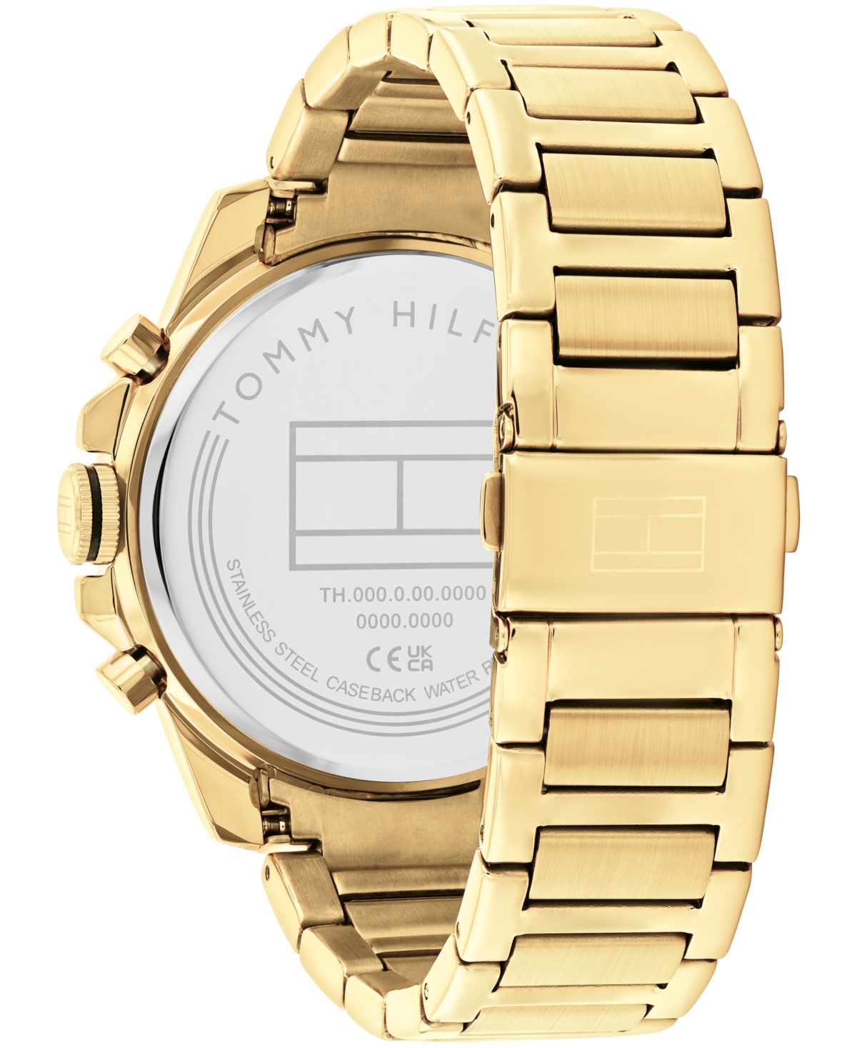 Tommy Hilfiger Men's Quartz Gold Ionic Plated Steel Watch 46mm In Gold