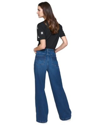 Petite Mid-Rise Wide-Leg Jeans, First&commat;Macy's