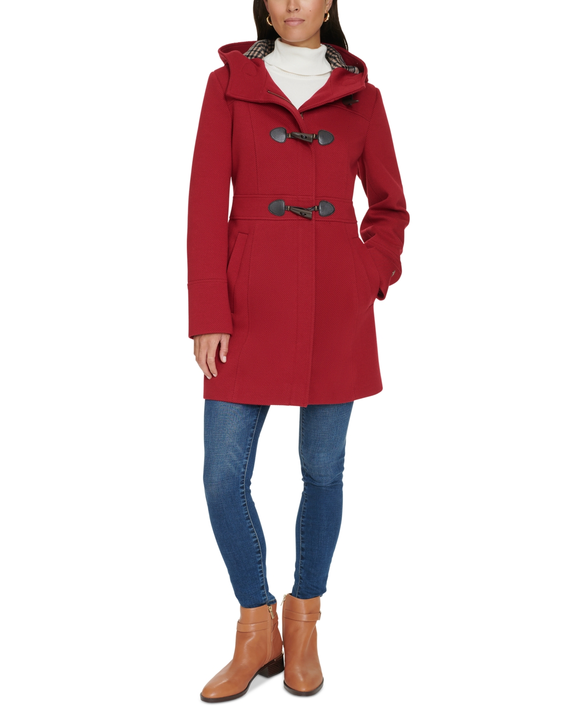 Tommy Hilfiger Women's Hooded Toggle Walker Coat, Created for Macy's