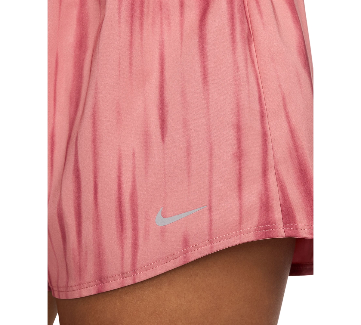 Nike Women's One Dri-fit High-Waist Brief-Lined Printed Shorts -black