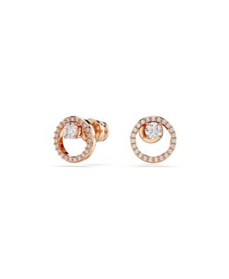 Round Cut, White, Constella Stud Earrings