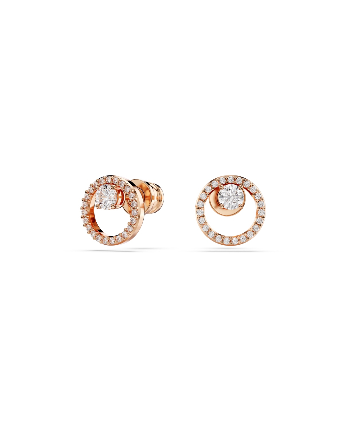 Swarovski Constella Stud Earrings In Rose Gold