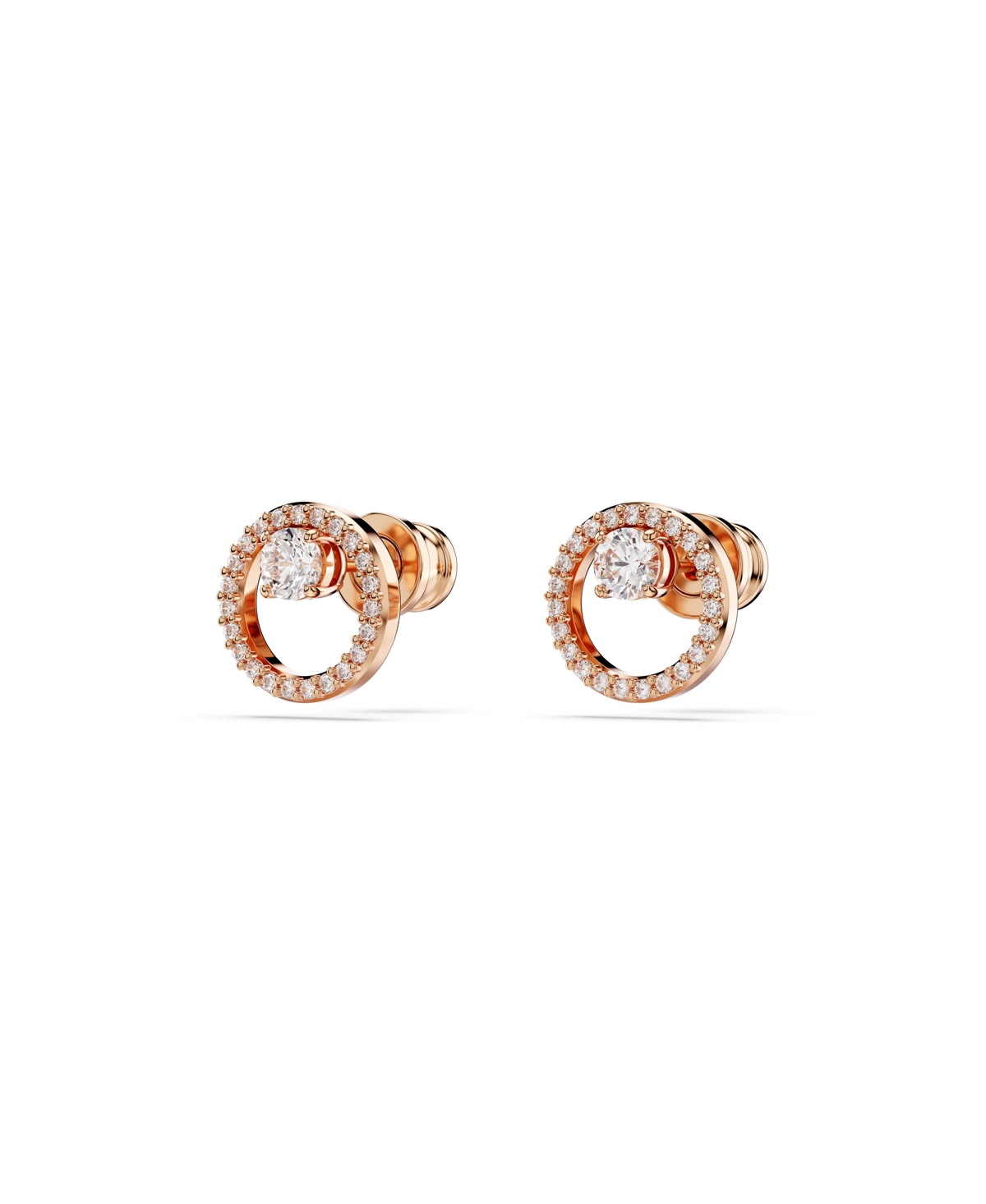 Swarovski Constella Stud Earrings In Rose Gold