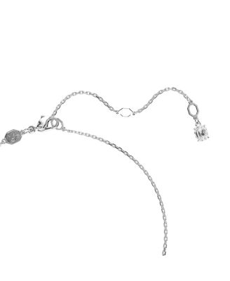 Imber Pendant, Round Cut, White, Rhodium Plated Necklace