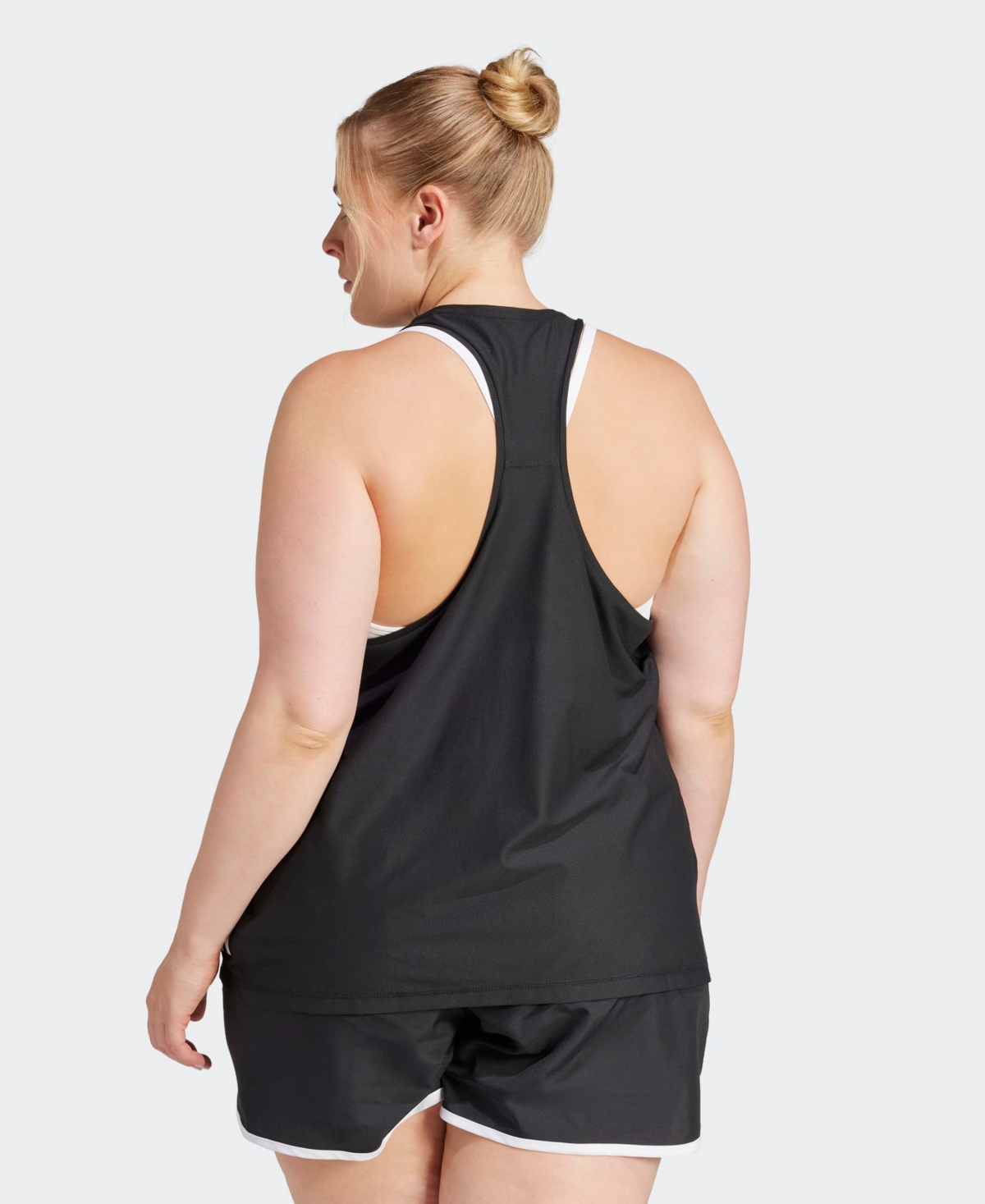Shop Adidas Originals Plus Size Own The Run Moisture-wicking Tank Top In Black