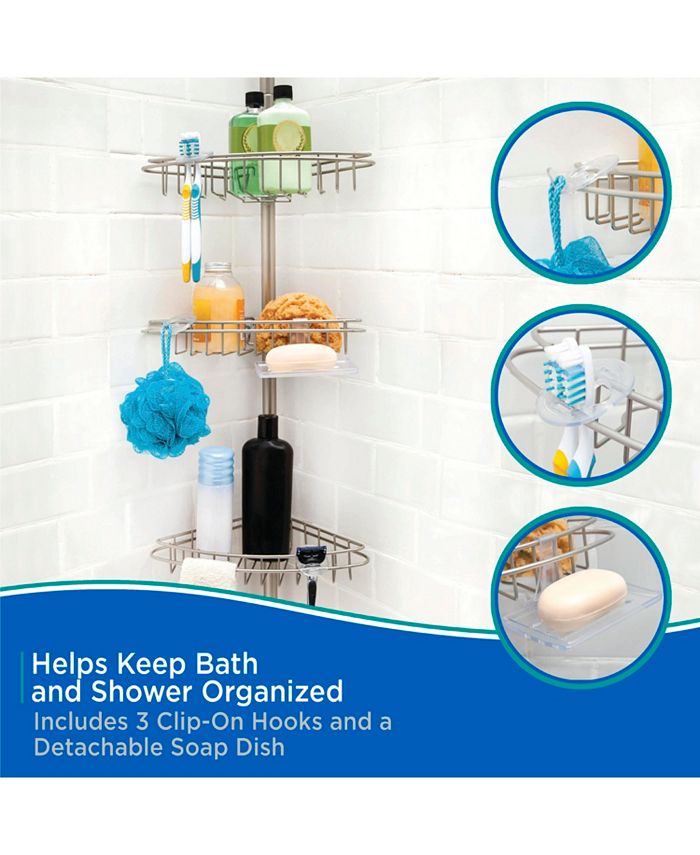Kenney 3Tier Stainless Steel Spring Tension Shower Caddy Macy's