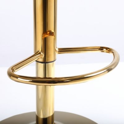 Off- Velvet Bar Chair, Pure Gold Plated, Unique Design, 360 Degree