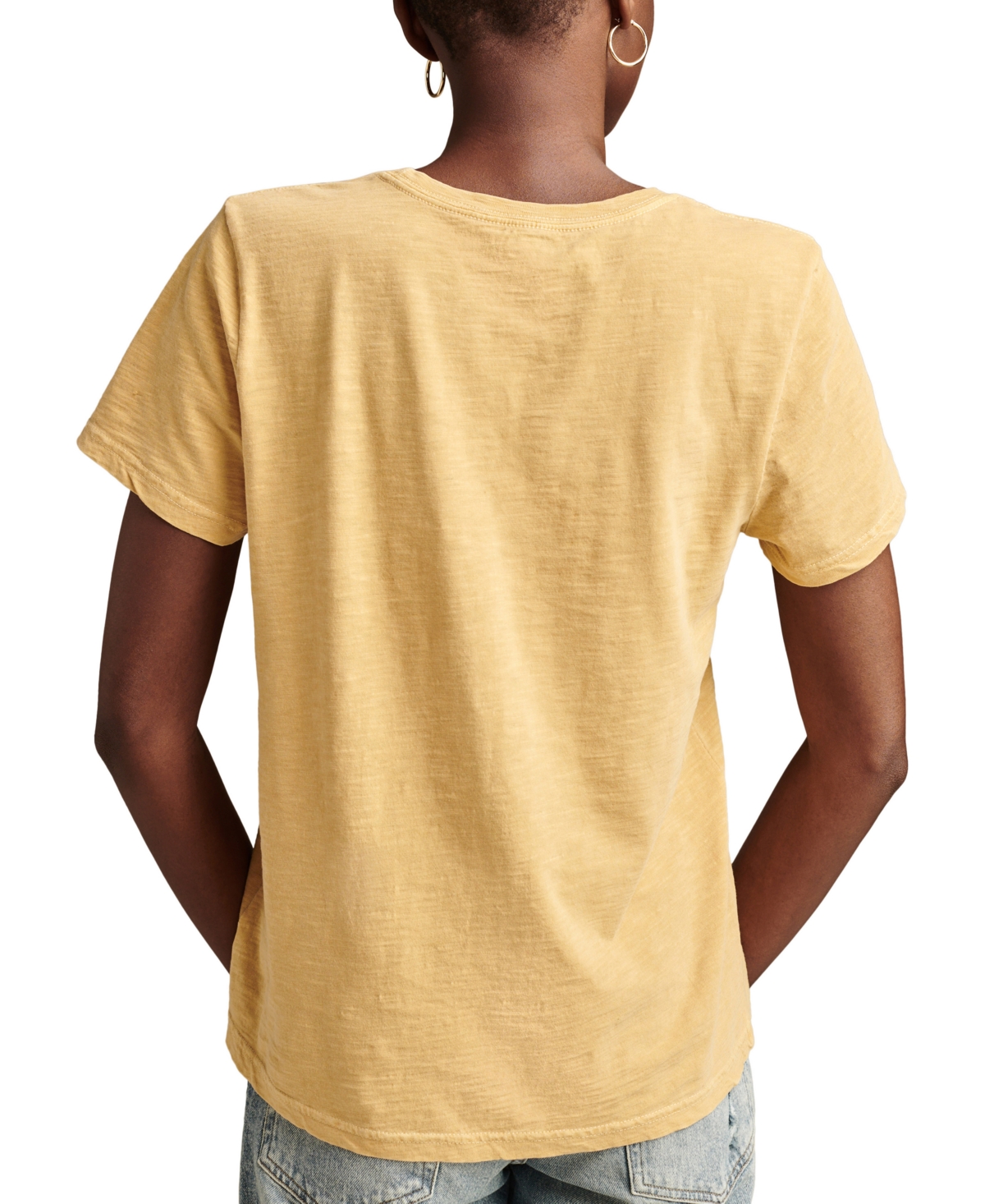 Lucky Brand Women's Cotton Sun & Moon Floral Classic T-Shirt