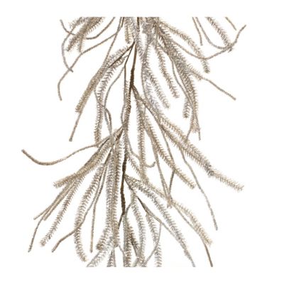 Sparkling Glitter Pine Garland Set - Festive Holiday Decor Accent (Set of 2)