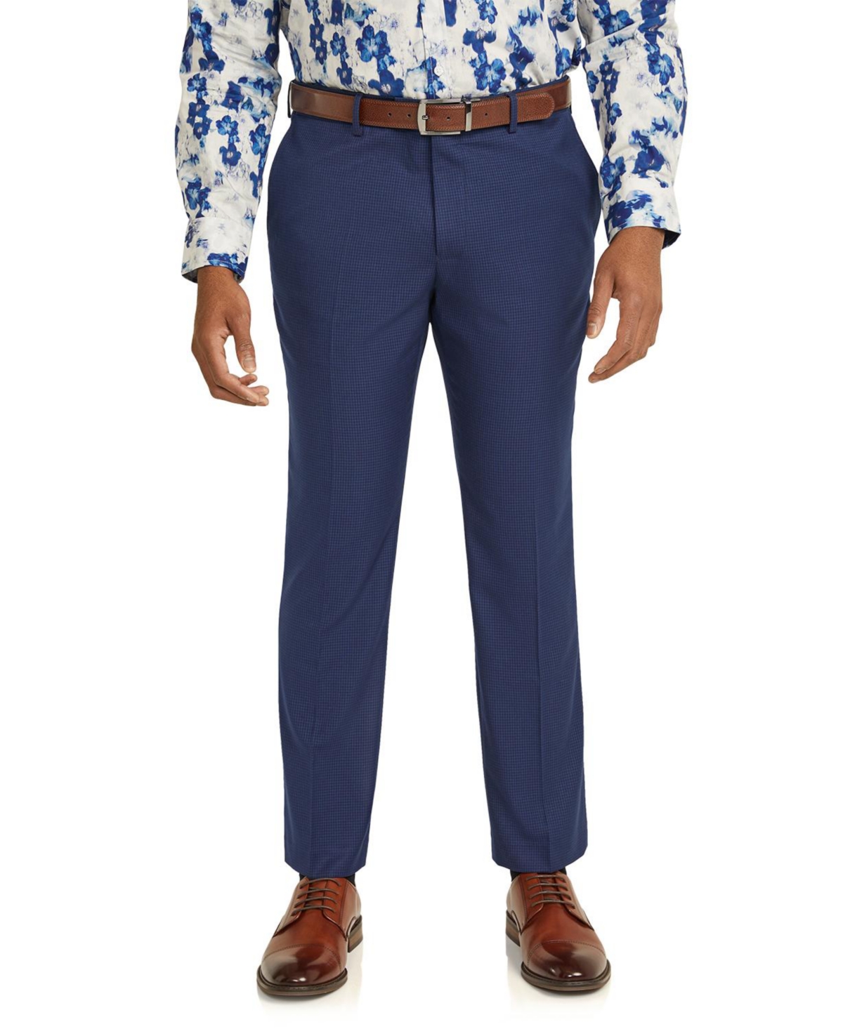Big & Tall Bates Slim Dress Pant - Royal