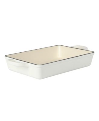 Crock-Pot Enamel Cast Iron Lasagna Pan - Matte Linen White