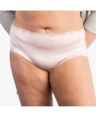 Women's Soft Silk Lace-Trim Briefs Underwear