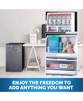 3.3 Cu. Ft. Compact Mini Refrigerator with Freezer, Can Dispenser